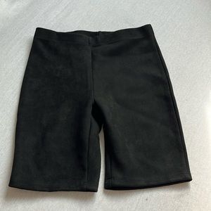 NWOT Salty faux suade biker shorts